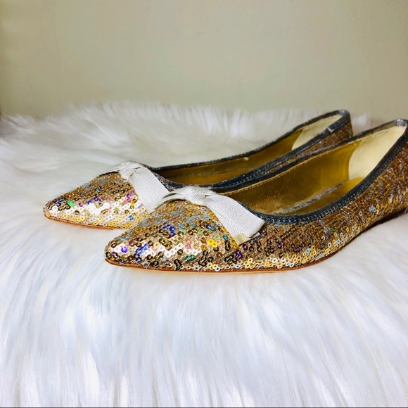 🛑Miu Miu Sequin-embellished flats size7 - Picture 1 of 7